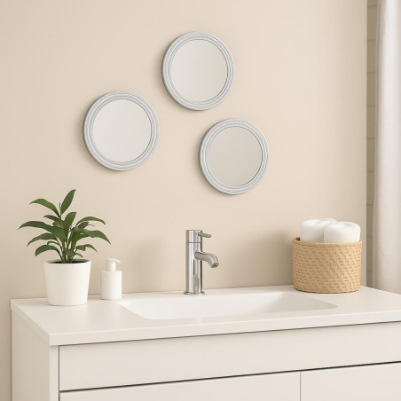Lot de 3 miroirs ronds dorés en bois | Hashtag Déco