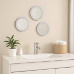 Lot de 3 miroirs ronds dorés en bois | Hashtag Déco