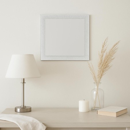 Miroir contour brillant argenté 40x40cm | Hashtag Déco