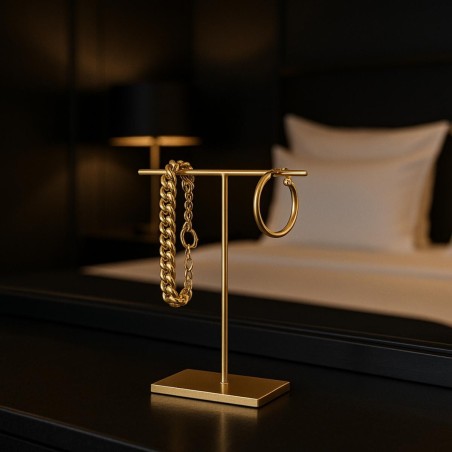 Porte bijoux en métal doré 20cm élégant | Hashtag Déco
