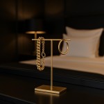 Porte bijoux en métal doré 20cm élégant | Hashtag Déco
