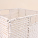 Cube rangement pliable blanc en papier 31cm | Hashtag Déco