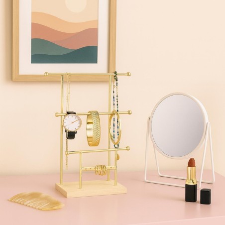 Miroir rond à poser 20cm bois clair | Hashtag Déco