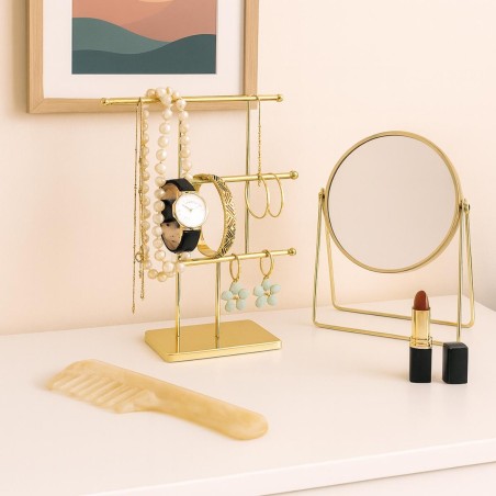 Porte bijoux métal argenté 30cm élégant | Hashtag Déco