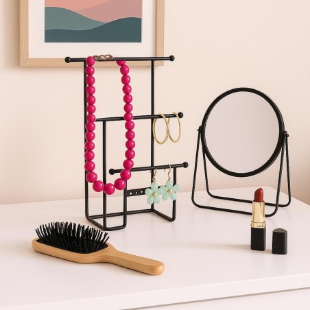Porte bijoux métal argenté 30cm élégant | Hashtag Déco