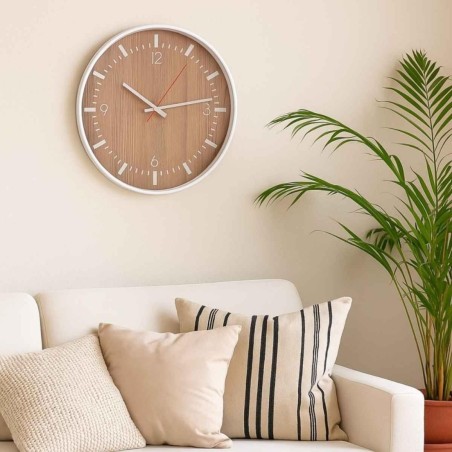 Horloge ronde en bois 40cm, élégance naturelle | Hashtag Déco