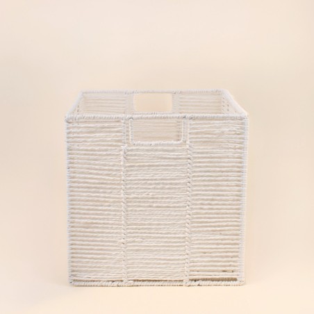 Cube rangement pliable blanc en papier 31cm | Hashtag Déco