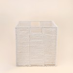 Cube rangement pliable blanc en papier 31cm | Hashtag Déco