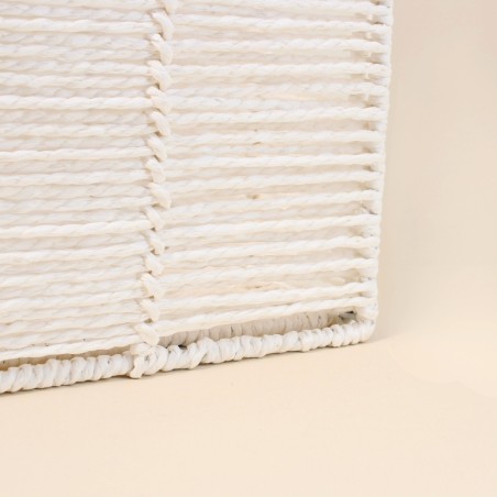 Cube rangement pliable blanc en papier 31cm | Hashtag Déco
