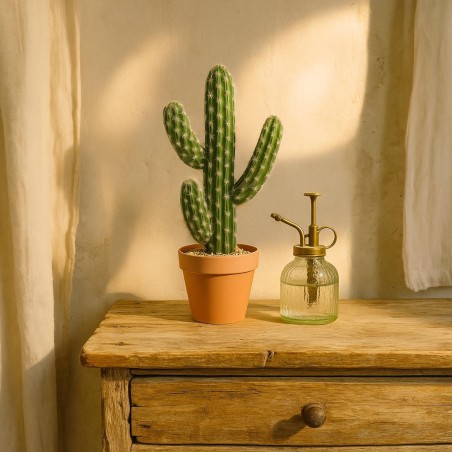 Cactus polaskia artificiel vert 41cm en plastique | Hashtag Déco