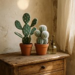 Cactus artificiel vert 26cm en plastique | Hashtag Déco