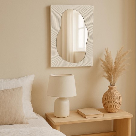 Miroir mural organique bois naturel 45x65cm | Hashtag Déco