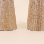 Lot de 2 bougeoirs en manguier 21, 26cm