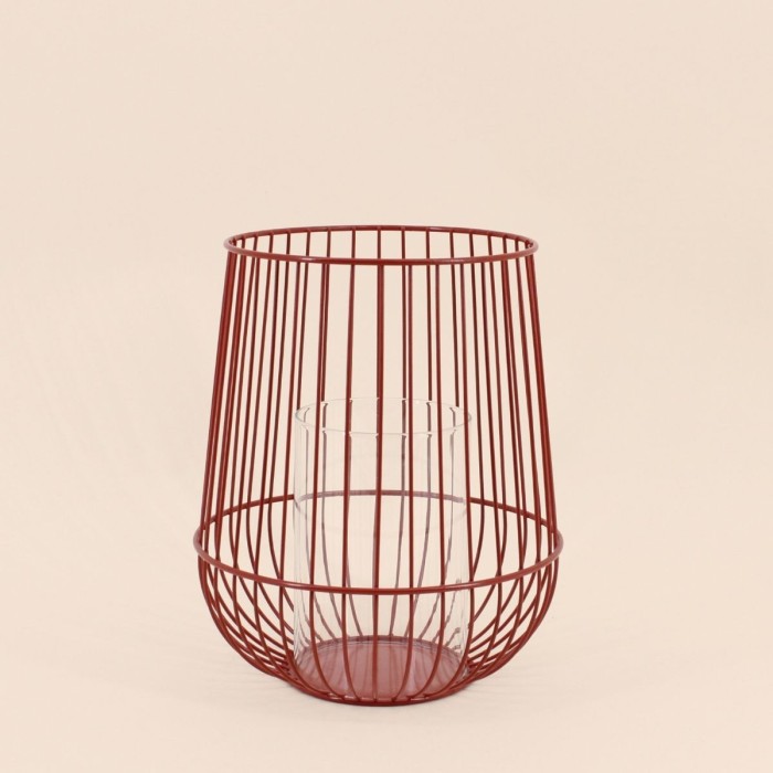 Lanterne en métal filaire 25cm
