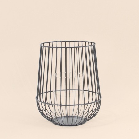 Lanterne en métal filaire 25cm