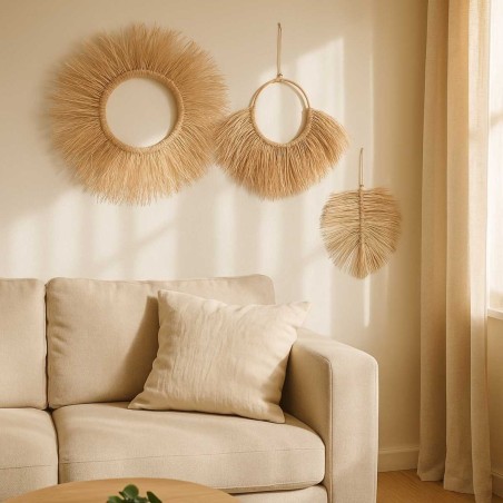 Décoration murale naturelle ronde 62cm