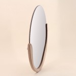 Miroir oval contour bois 60x40cm
