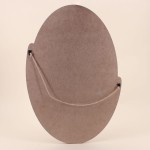 Miroir oval contour bois 60x40cm