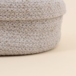 Panier ovale en coton avec couvercle 25x20cm