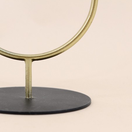 Bougeoir en métal doré 16cm