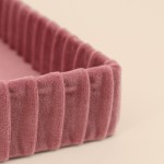 Set de 2 plateaux à bijoux en velours plissé