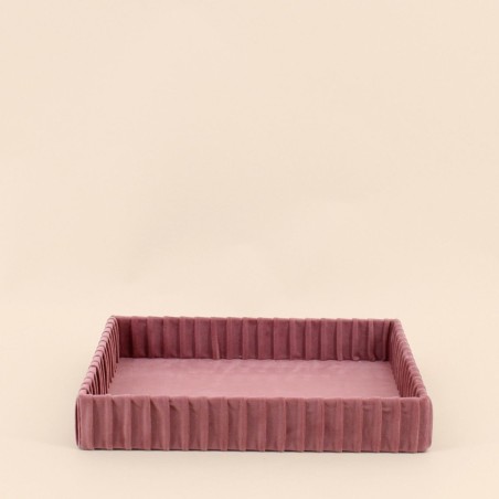 Set de 2 plateaux à bijoux en velours plissé