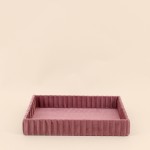 Set de 2 plateaux à bijoux en velours plissé