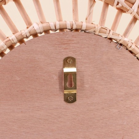 Miroir rond en rotin 58cm