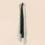 Lot de 3 torchons blanc et gris 50x70cm