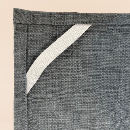 Lot de 3 torchons blanc et gris 50x70cm