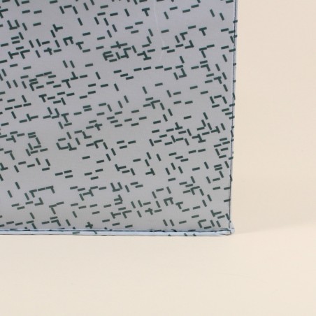 Cube de rangement tissu blanc vert 31cm | Hashtag Déco