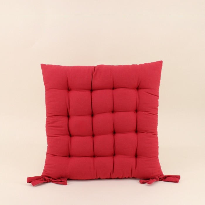 Galette de chaise rouge 40x40cm