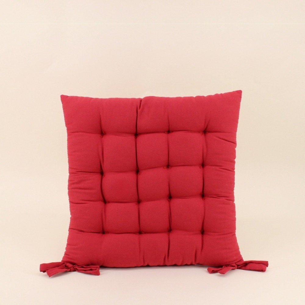 Galette de chaise rouge 40x40cm