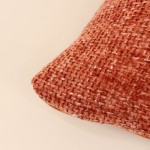 Coussin chiné velours orange 45x45cm | Hashtag Déco