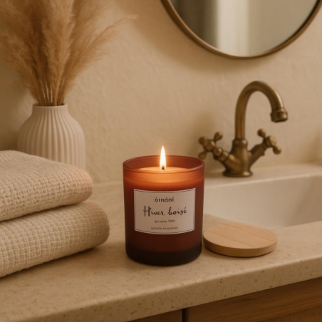 Bougie parfumée hiver boisé cire naturelle | Hashtag Déco