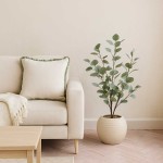 Eucalyptus artificiel vert 76cm en plastique | Hashtag Déco