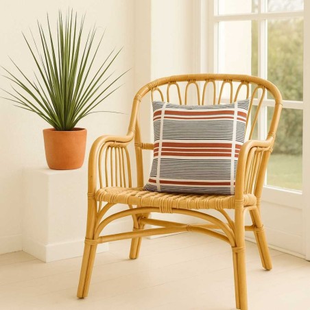 Coussin extérieur terracotta 40x40cm en coton | Hashtag Déco