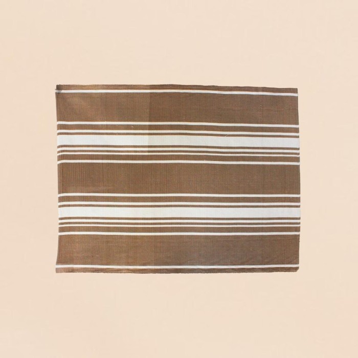 Tapis rayé coton gris et blanc 120x160cm | Hashtag Déco