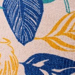 Tapis à franges tropical en tissu vert 60x90cm | Hashtag Déco