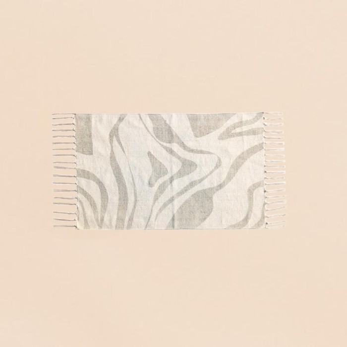 Tapis zébré beige marron coton 60x90 | Hashtag Déco