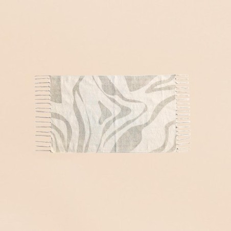 Tapis zébré beige marron coton 60x90 | Hashtag Déco