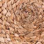 Tapis en jute rond fleur 100cm naturel | Hashtag Déco