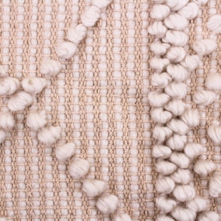 Tapis descente de lit beige en coton 60x110cm | Hashtag Déco