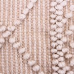 Tapis descente de lit beige en coton 60x110cm | Hashtag Déco