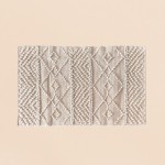 Tapis descente de lit beige en coton 60x110cm | Hashtag Déco