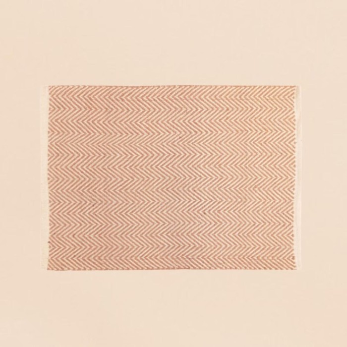Tapis chevron coton gris et blanc 90x60cm | Hashtag Déco