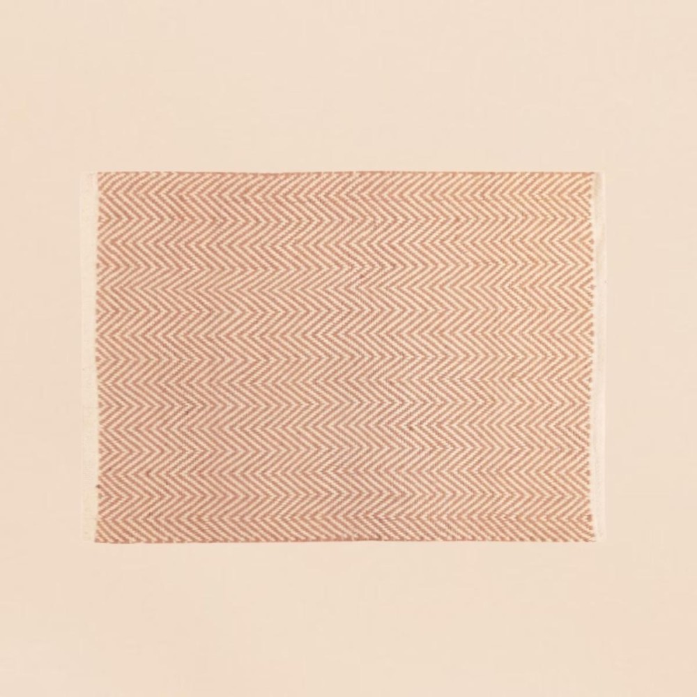 Tapis chevron coton gris et blanc 90x60cm | Hashtag Déco
