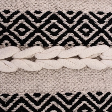 Tapis descente de lit coton rayé chic 110x60cm | Hashtag Déco