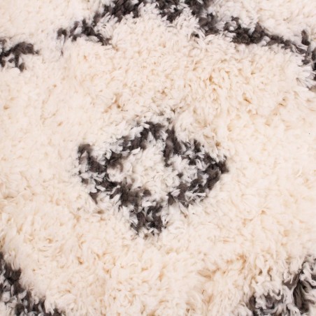 Tapis descente de lit poils longs noir blanc | Hashtag Déco