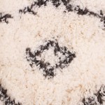 Tapis descente de lit poils longs noir blanc | Hashtag Déco